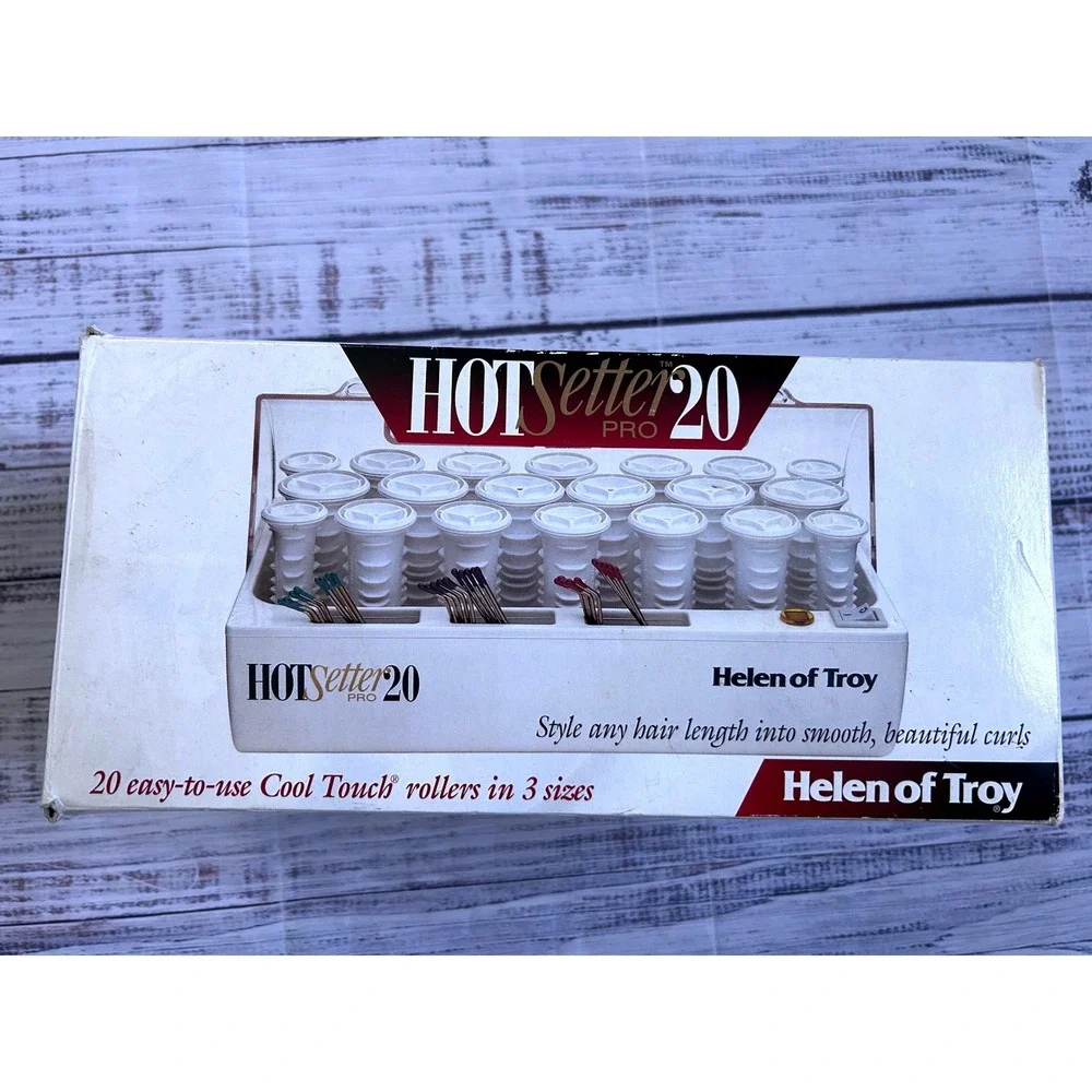 Helen of Troy HotSetter Pro 20 Hair Setter Model 1321 White  Rollers Clips